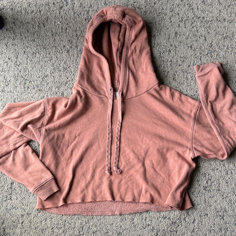 Women's Cropped Pink Hoodie